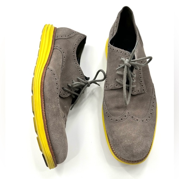 Cole Haan Lunargrand Wingtip Oxford Suede Shoes - Picture 1 of 11